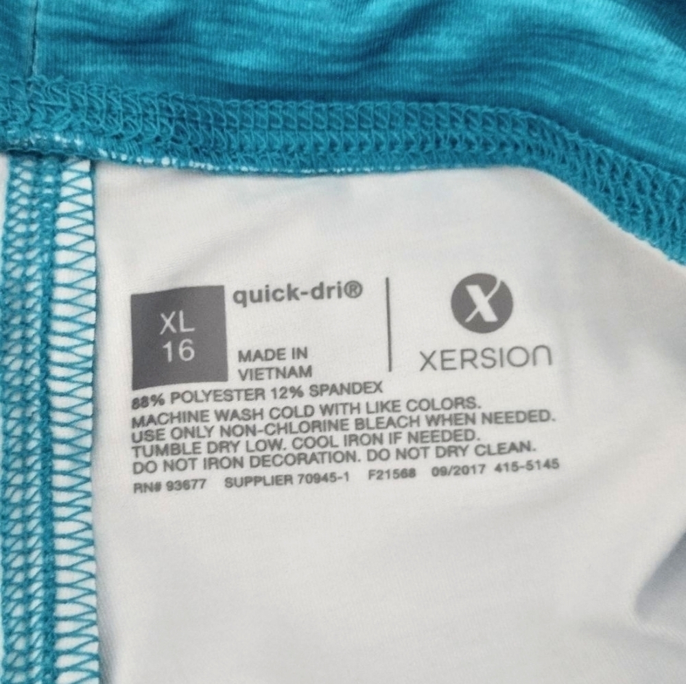 Girls Xersion Blue Gradient Athletic Leggings Size XL - Picture 4 of 4
